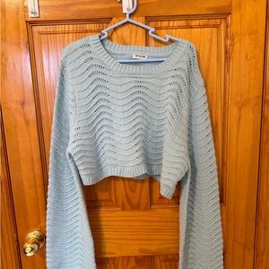 Women's Light Blue Knit Sweater
